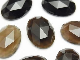 【動画】スモーキークォーツAAA オーバル ローズカット25×18mm 1個