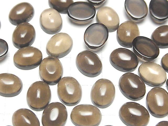 【動画】スモーキークォーツAAA オーバル カボション10×8mm 3個 サムネイル4