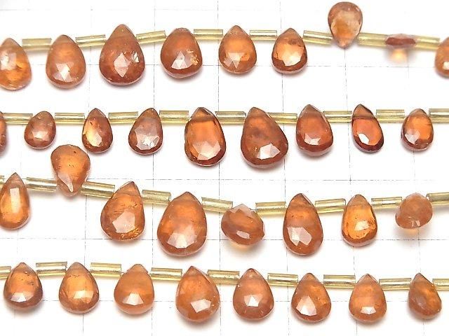 【動画】宝石質ヘソナイトAAA- ペアシェイプ ブリオレットカット 1連(約18cm) サムネイル3
