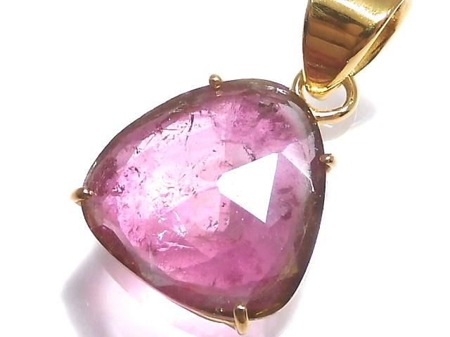 【動画】【1点もの】ピンクトルマリンAAA- ペンダントトップ 18KGP製 NO.41の画像