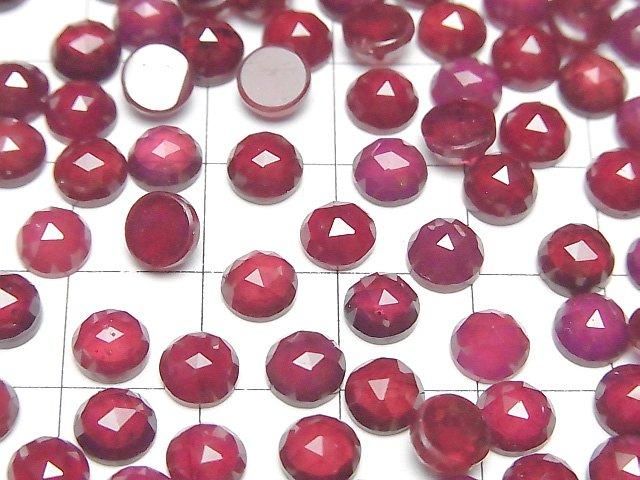 【動画】ルビーAA++ ラウンド ローズカット6×6mm 2個 サムネイル3
