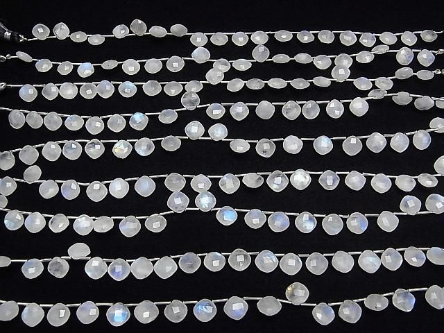 【動画】レインボームーンストーンAA++ ダイヤカット(クッションカット)9×9mm 半連/1連(18粒) サムネイル4