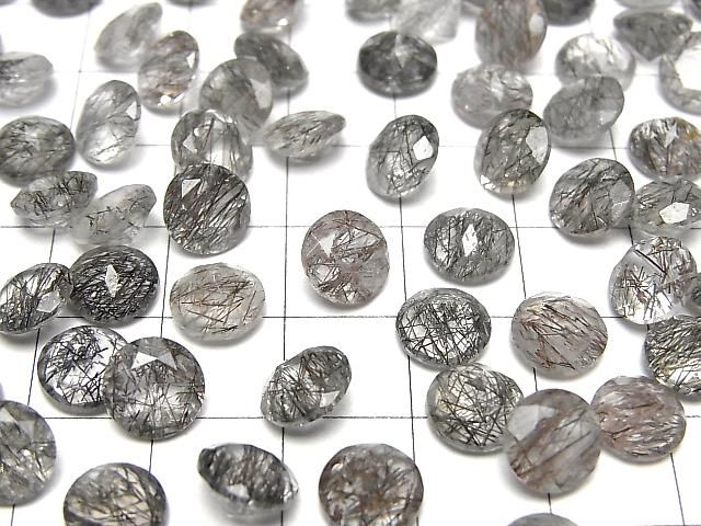 【動画】宝石質トルマリンクォーツAAA- ルース ラウンドファセットカット8×8mm 2粒 サムネイル3