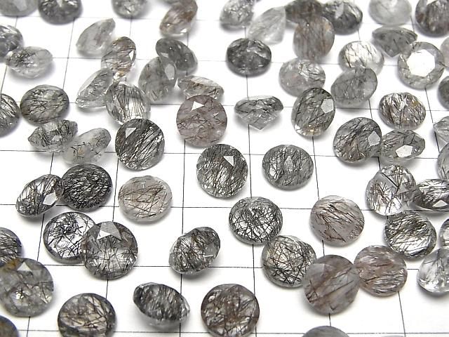 【動画】宝石質トルマリンクォーツAAA- ルース ラウンドファセットカット8×8mm 2粒 サムネイル4