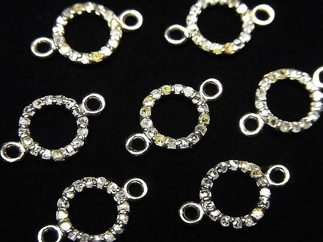 【動画】ダイヤモンド コイン(ドーナツ)チャーム 7.5×7.5×1.5mm 【両カン】 SILVER925製 1個の画像