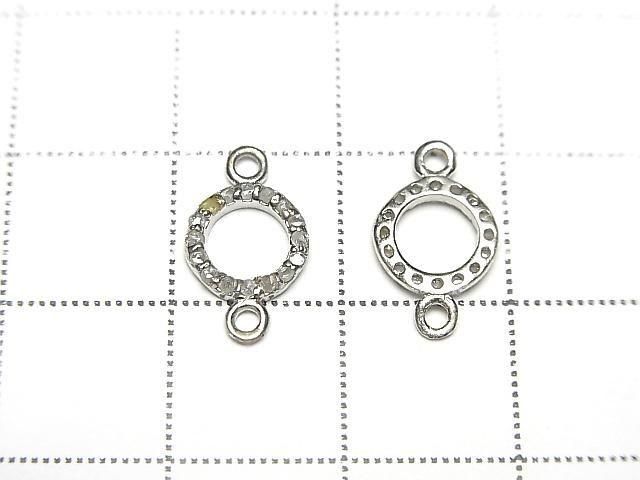 【動画】ダイヤモンド コイン(ドーナツ)チャーム 7.5×7.5×1.5mm 【両カン】 SILVER925製 1個 サムネイル2
