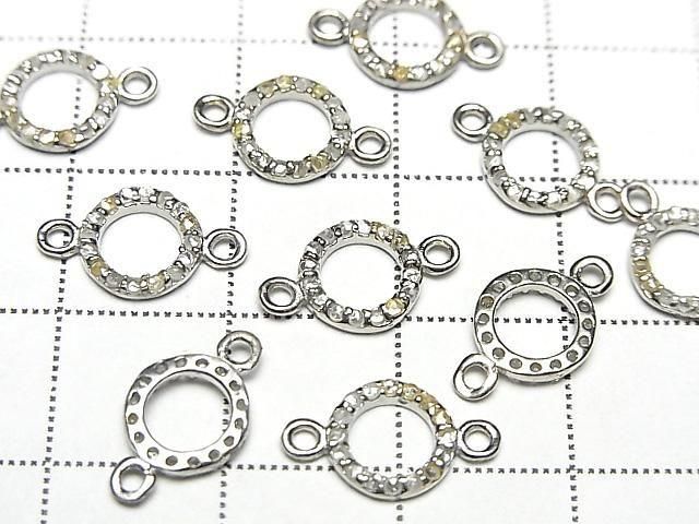 【動画】ダイヤモンド コイン(ドーナツ)チャーム 7.5×7.5×1.5mm 【両カン】 SILVER925製 1個 サムネイル3