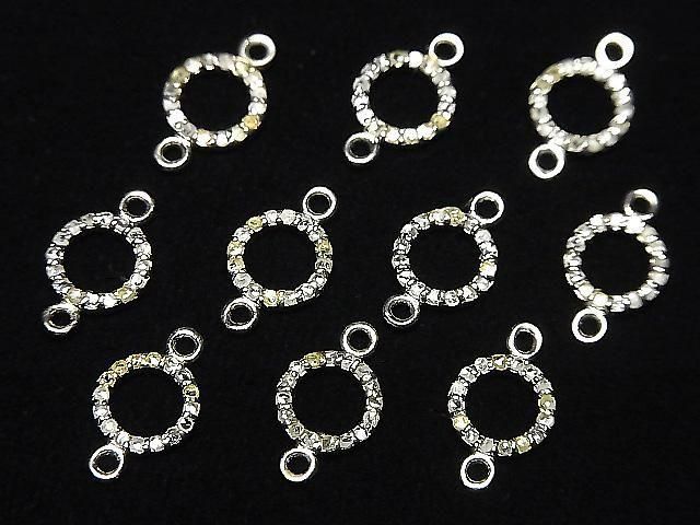 【動画】ダイヤモンド コイン(ドーナツ)チャーム 7.5×7.5×1.5mm 【両カン】 SILVER925製 1個 サムネイル4