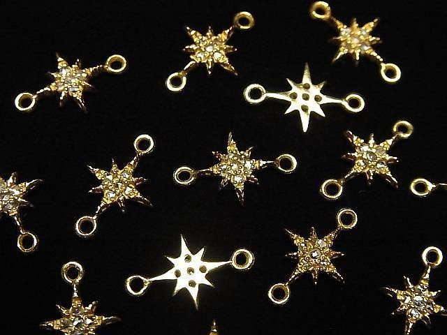 【動画】ダイヤモンド スター(星)チャーム 8×8×1.5mm 【両カン】 18KGP製 1個 サムネイル4