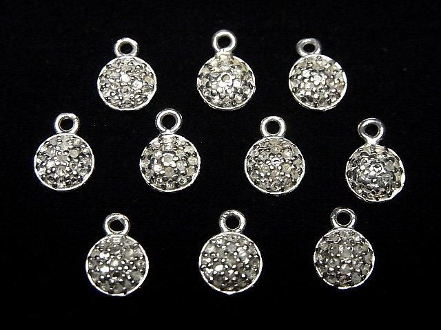 【動画】ダイヤモンド コインチャーム 6×6×2mm SILVER925製 1個 サムネイル4