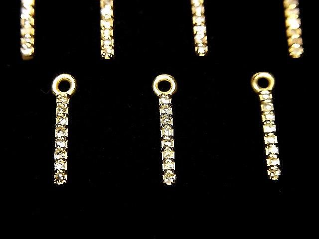 【動画】ダイヤモンド バーチャーム 10×1.3×1.5mm 18KGP製 1個の画像