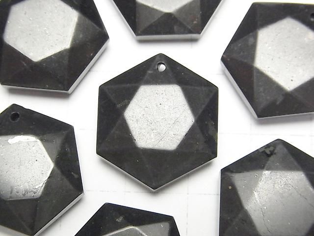 【動画】シュンガイトAAA 穴あき六芒星カット23×20mm 1個 サムネイル2