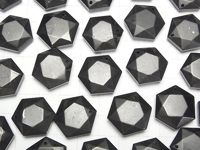 【動画】シュンガイトAAA 穴あき六芒星カット23×20mm 1個 サムネイル4