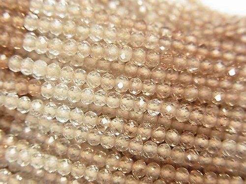 【動画】【素晴らしい輝き】宝石質ブラウントパーズAAA セミラウンドカット2mm 1連(約30cm)の画像