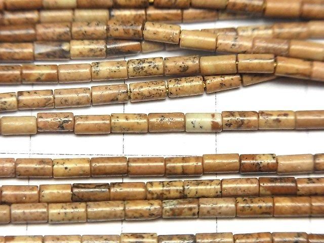 【動画】ピクチャージャスパー チューブ4×2×2mm 1連(約36cm) サムネイル2