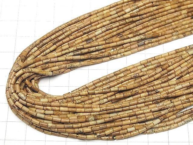 【動画】ピクチャージャスパー チューブ4×2×2mm 1連(約36cm) サムネイル4