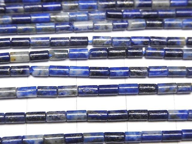 【動画】ラピスラズリAA++ チューブ4×2×2mm 1連(約36cm) サムネイル2