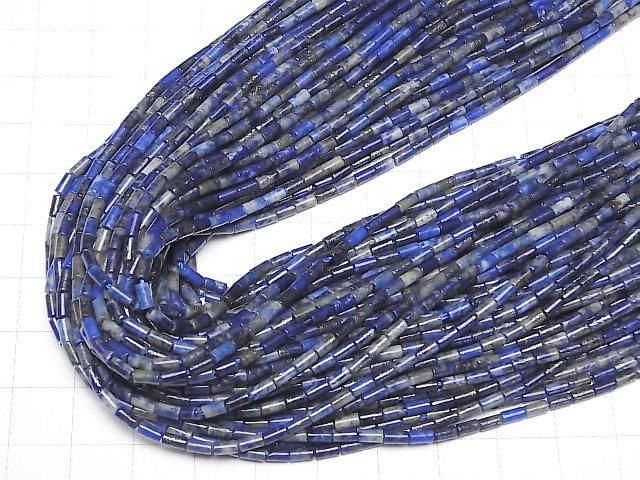 【動画】ラピスラズリAA++ チューブ4×2×2mm 1連(約36cm) サムネイル4