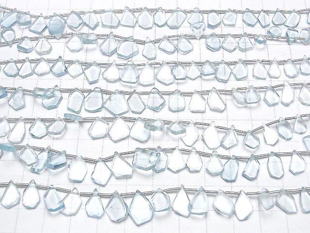 【動画】宝石質スカイブルートパーズAAA- ラフスライスカット 半連/1連(約18cm) サムネイル4