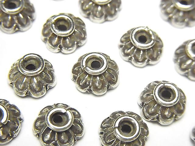 カレンシルバー ビーズキャップ9×9×4mm NO.4 2個の画像