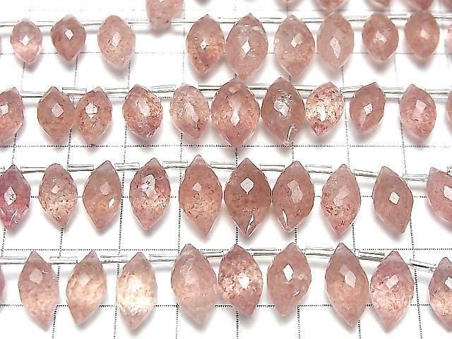 【動画】ピンクエピドートAA++ マーキスライス ブリオレットカット 1連(20粒) サムネイル3