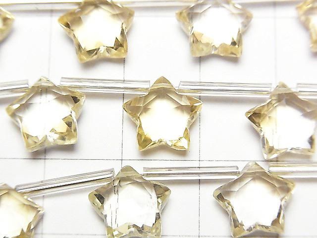 【動画】宝石質シトリンAAA’ スターカット10×10mm 1連(9粒) サムネイル2
