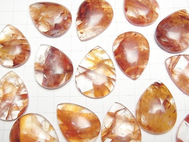 【動画】レッドヘマタイトクォーツ 大粒ペアシェイプ カボション 1個 サムネイル4