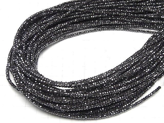 【動画】【素晴らしい輝き】ヘマタイト ボタンカット3×3×1.5mm 1連(約36cm) サムネイル4