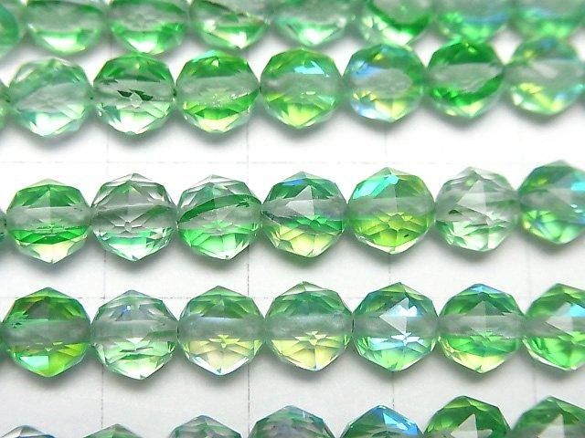 【動画】【素晴らしい輝き】グリーンルナフラッシュ スターラウンドカット6mm 1連(約36cm) サムネイル2