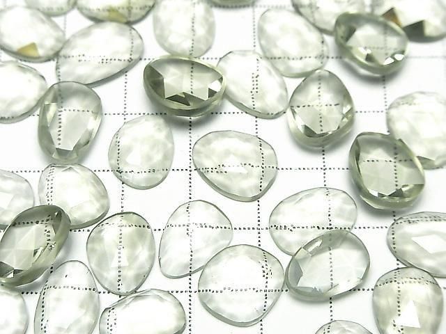 【動画】宝石質グリーンアメジストAAA ルース フリーフォーム 片面ローズカット 5個 サムネイル3