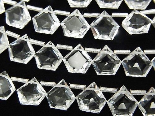 【動画】宝石質クリスタルAAA ペンタゴン ファセットカット8×8mm 1連(8粒)の画像