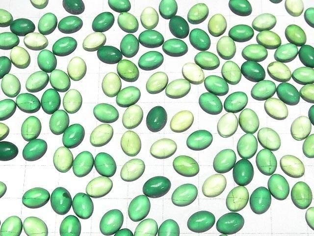 【動画】グリーンカラーアンバー(琥珀) オーバル カボション8×6mm 5個 サムネイル4