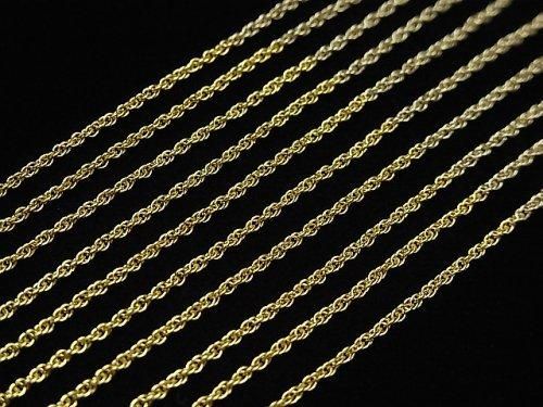 Silver925 ロープチェーン 1.2mm 18KGP 【40cm】【45cm】【50cm】【60cm】 ネックレス 1本の画像