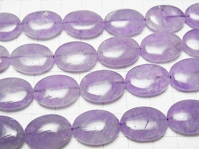 【動画】ラベンダーアメジストAA++ オーバル20×15mm 1/4連~1連(約36cm) サムネイル3