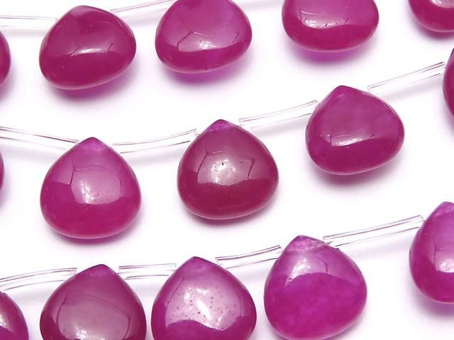 ワインレッドカラージェード マロン10×10×5mm 1連(約36cm)の画像
