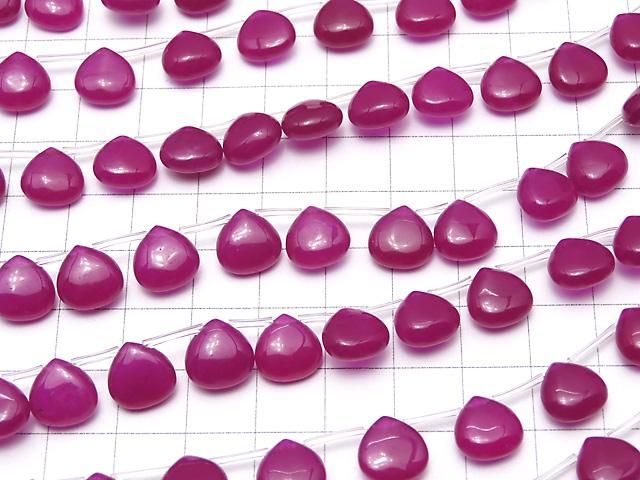ワインレッドカラージェード マロン10×10×5mm 1連(約36cm) サムネイル3