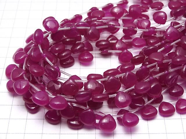 ワインレッドカラージェード マロン10×10×5mm 1連(約36cm) サムネイル4