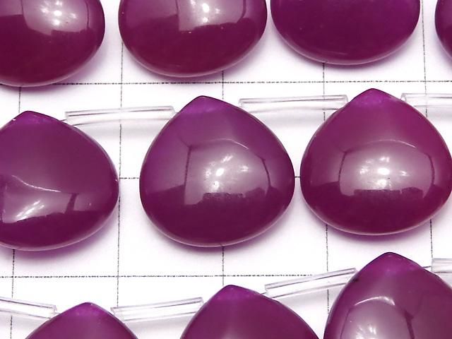 ワインレッドカラージェード マロン15×15×7mm 1連(約38cm) サムネイル2