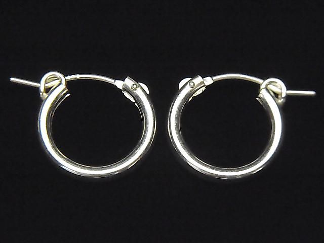 新サイズ登場!Silver925 G型ピアスフープ 【13mm】 【15mm】 【19mm】 【22mm】 【29mm】 【35mm】 1ペアの画像