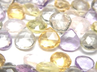【動画】宝石質いろんな天然石AAA-　マロン　ブリオレットカット　半連/1連（約18cm）
