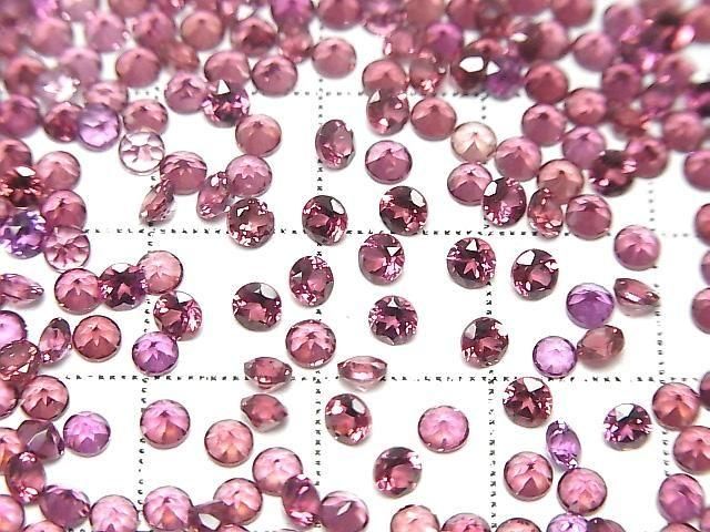 【動画】宝石質ロードライトガーネットAAA ルース ラウンドファセットカット3×3mm 10粒 サムネイル3