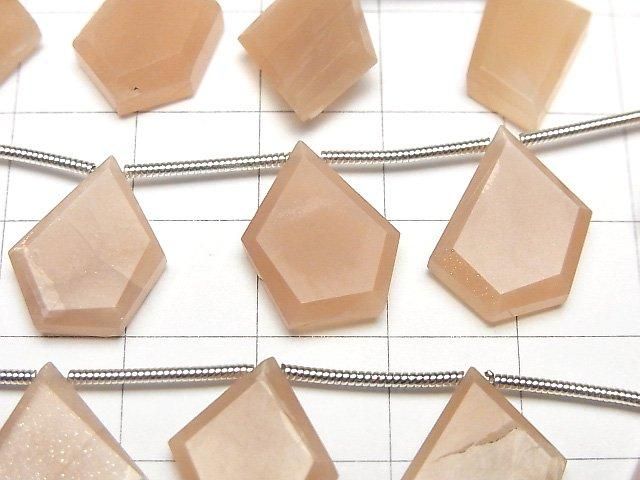 【動画】宝石質ピーチムーンストーンAAA- ラフスライスカット 1連(約13cm) サムネイル2