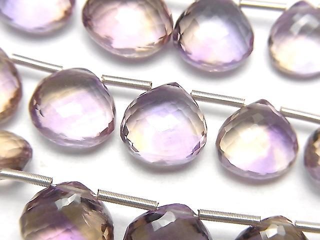 【動画】【極上カット】宝石質アメトリンAAA マロン ブリオレットカット 半連/1連(8粒)の画像