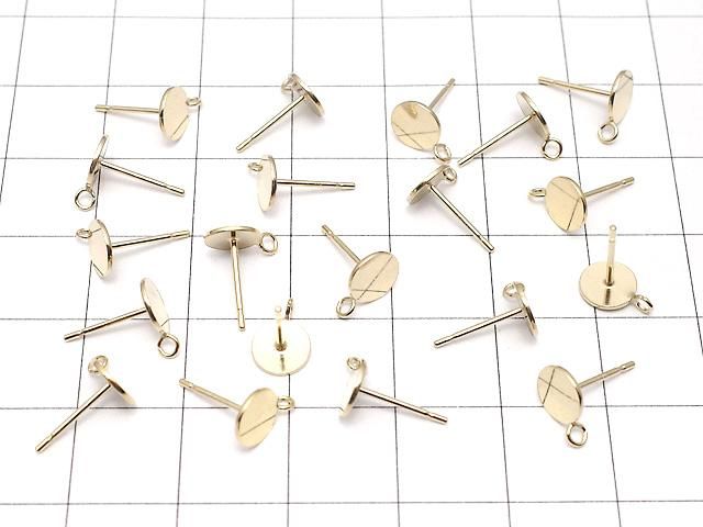 14KGF 丸カン付きピアスポスト ラウンドディスク 【4mm】【6mm】 1ペア サムネイル4