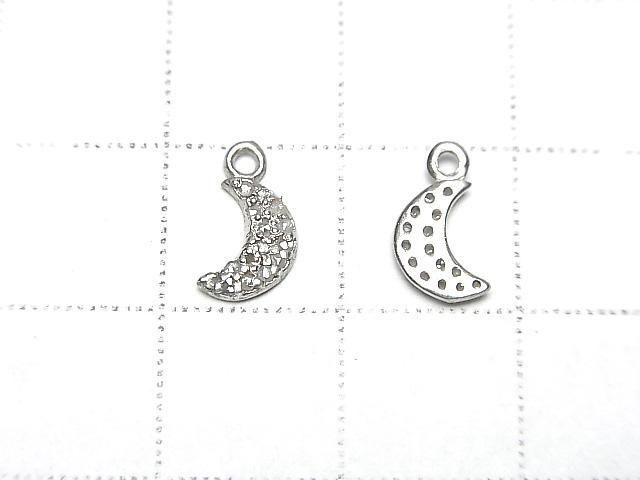 【動画】ダイヤモンド 月チャーム 7×5×1.5mm SILVER925製 1個 サムネイル2