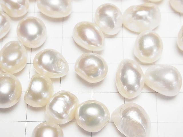 【動画】【粒売り】淡水真珠AAA- ルース ポテト~バロック10~14mm ホワイト 5粒 サムネイル2