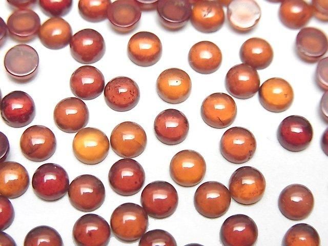 【動画】宝石質ヘソナイトAAA ラウンド カボション4×4mm 10個の画像