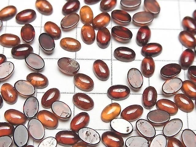 【動画】宝石質ヘソナイトAAA オーバル カボション6×4mm 5個 サムネイル3