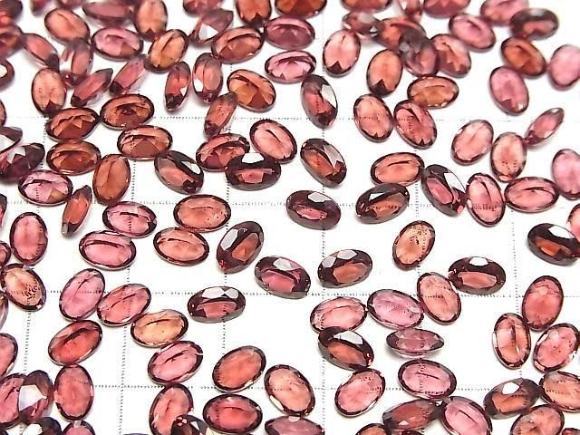 【動画】宝石質モザンビークガーネットAAA ルース オーバルファセットカット6×4mm 10粒 サムネイル3