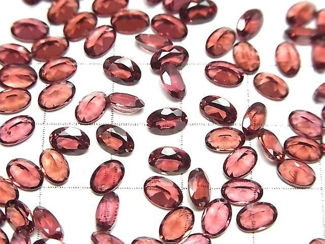 【動画】宝石質モザンビークガーネットAAA ルース オーバルファセットカット6×4mm 10粒 サムネイル4